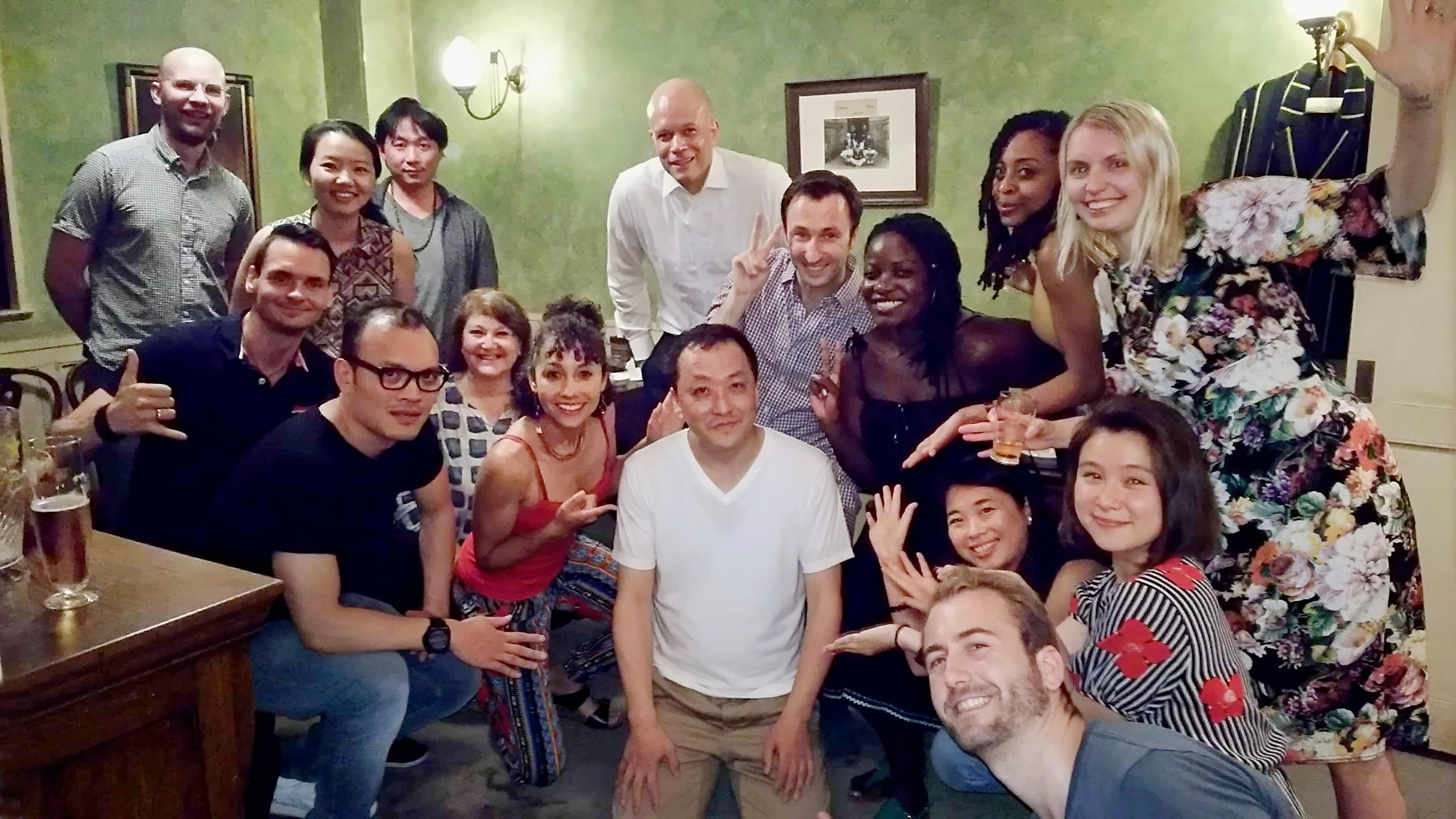 Taka-sensei with a student